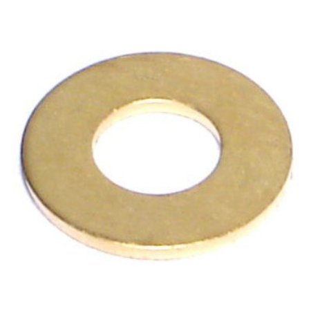 MIDWEST FASTENER Flat Washer, Fits Bolt Size #14 , Brass 100 PK 03903